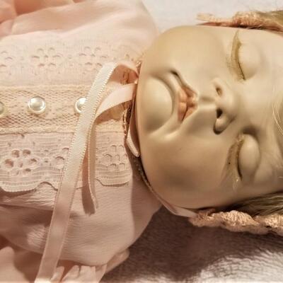 Lot #166 Reproduction Bisque Porcelain Doll - "Sugar Britches"