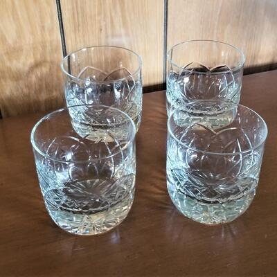 Lot #171  Lot of Four BLOCK Crystal Hi-Ball Glassses