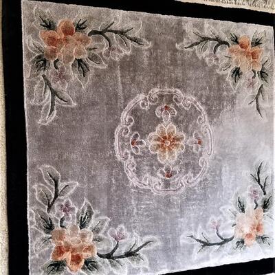 Lot #174  Pair of "Double Peach" Hand Knitted Carpets - great condition