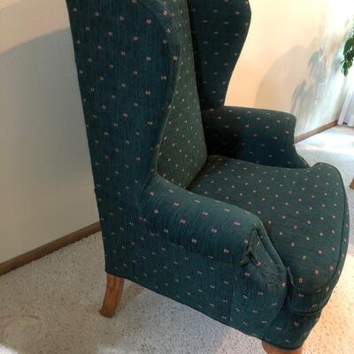 L5- Green wing back chair