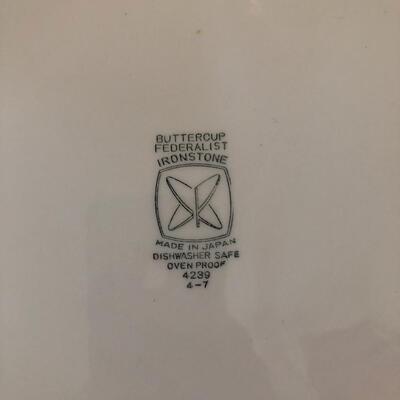 L16-Buttercup Federalist Ironstone Dishes