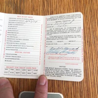 Lot of Boy Scout Membership Cards