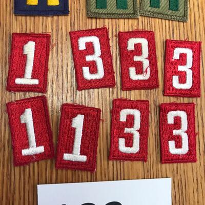 1960s Boy Scouts Numbers & Bar patches