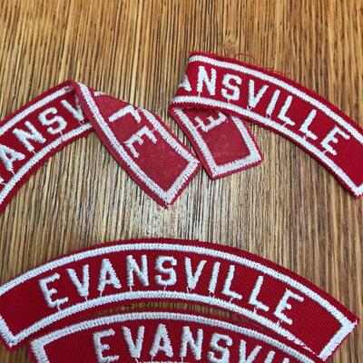 Lot of 5 EVANSVILLE Arm Patches