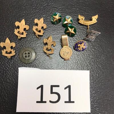 Lot of metal Boy Scout Pins & tie bar
