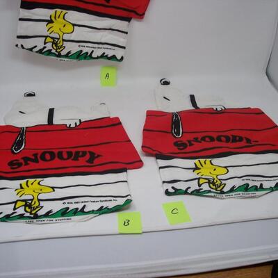 Lot of 3 Snoopy Cut N Sew Snoopy on Dog House