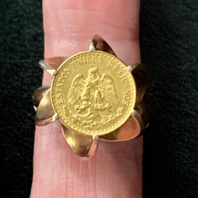 GOLD COIN RING