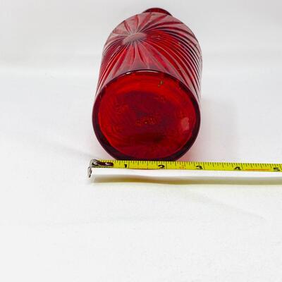 UNIQUE RED W/ GOLD ACCENTS LIQUOR BOTTLE