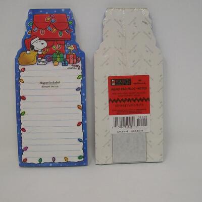 Snoopy Magnet Note Pad Christmas
