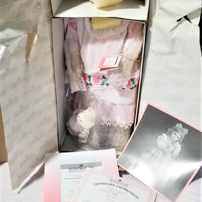 Lot #177 Ashton Drake Collectible Bisque Porcelain Doll - new in box - "Mallory"