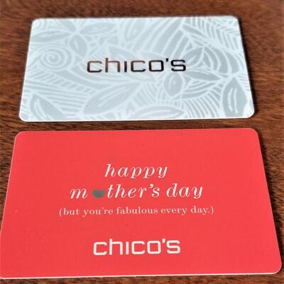 Lot #179  Two Chico's Gift Cards - combined value of $150.00