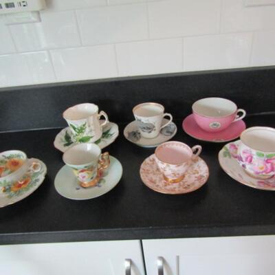 Collection of Fine China Tea Cups with Saucers- Various Makers