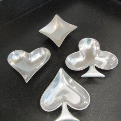 Playing Card Suit Shaped Serving Dishes by International Silver Co.