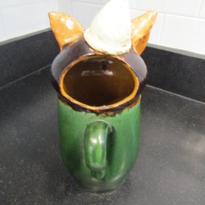 Pig Themed Pottery Pitcher- Unmarked