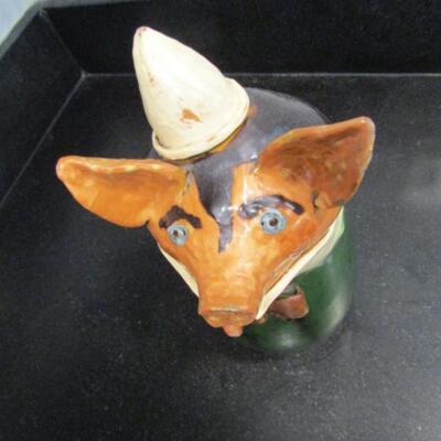 Pig Themed Pottery Pitcher- Unmarked