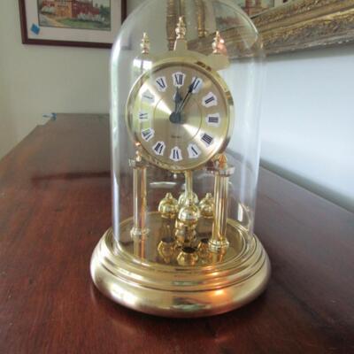 Metal and Glass Anniversary Clock- Battery Operated