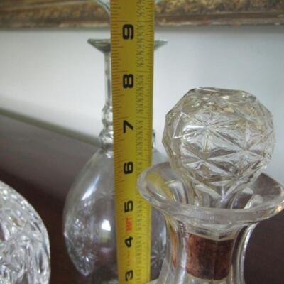 Collection of Glass/Crystal Decanters with Stoppers