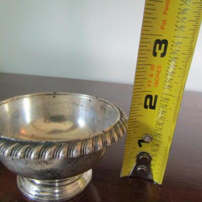 Sterling Silver- Small Round Dishes/Coasters and One Small Footed Bowl- Total Weight =200 Grams