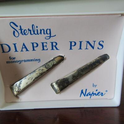 Sterling Silver Diaper Pins by Napier- Have Not Been Monogrammed