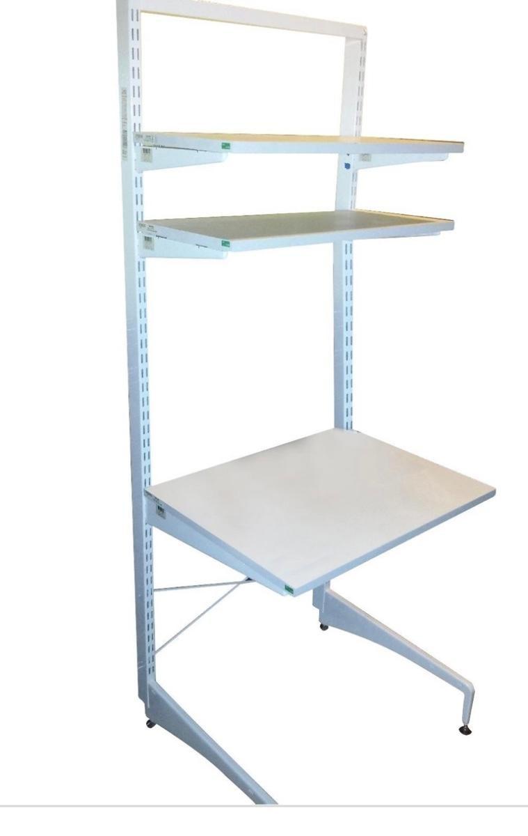 Elfa Freestanding Adjustable Shelving Computer Desk