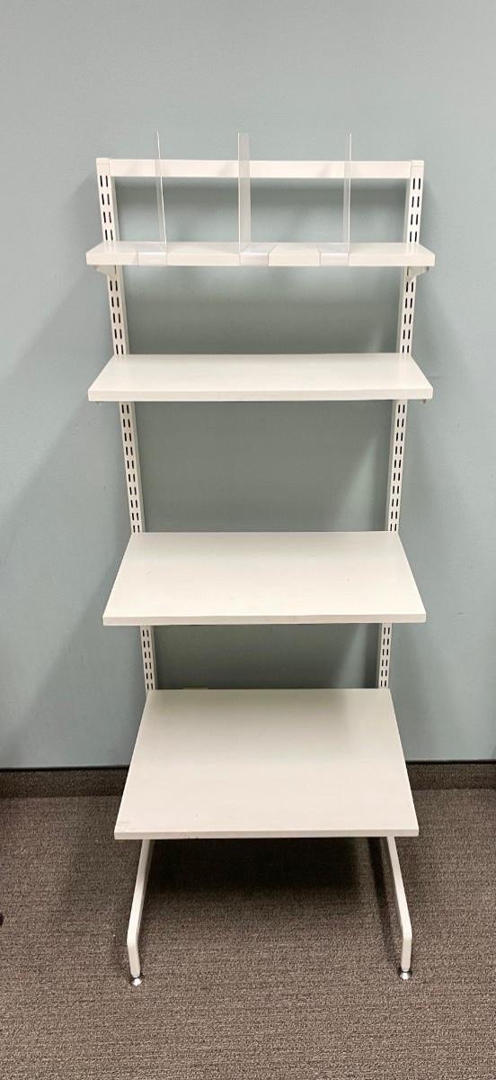 Elfa Freestanding Adjustable Shelving Computer Desk