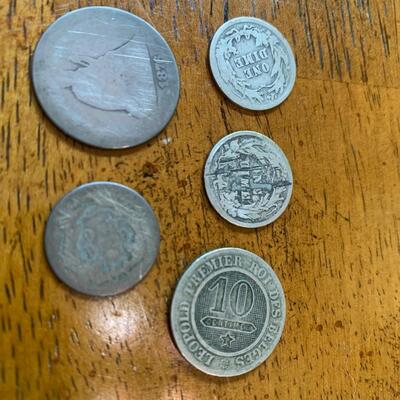 Antique SILVER COIN Lot 1876 Seated Dime Quarter Liberty 1911 & 1916 Barber Dimes 1863 Dime