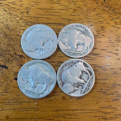 Vintage Buffalo Nickel Indian Head Coin Lot 8 Coins Total 1920s/30s