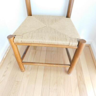 Wood Framed Butler Chair with Rush Seat