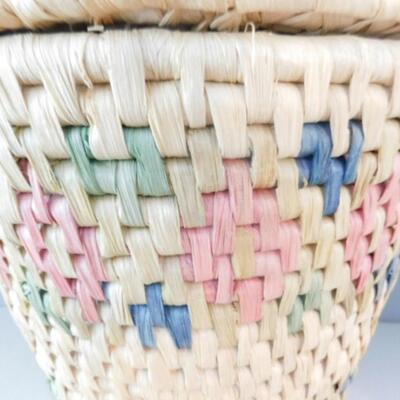 Organic Fiber Weave Basket with Lid
