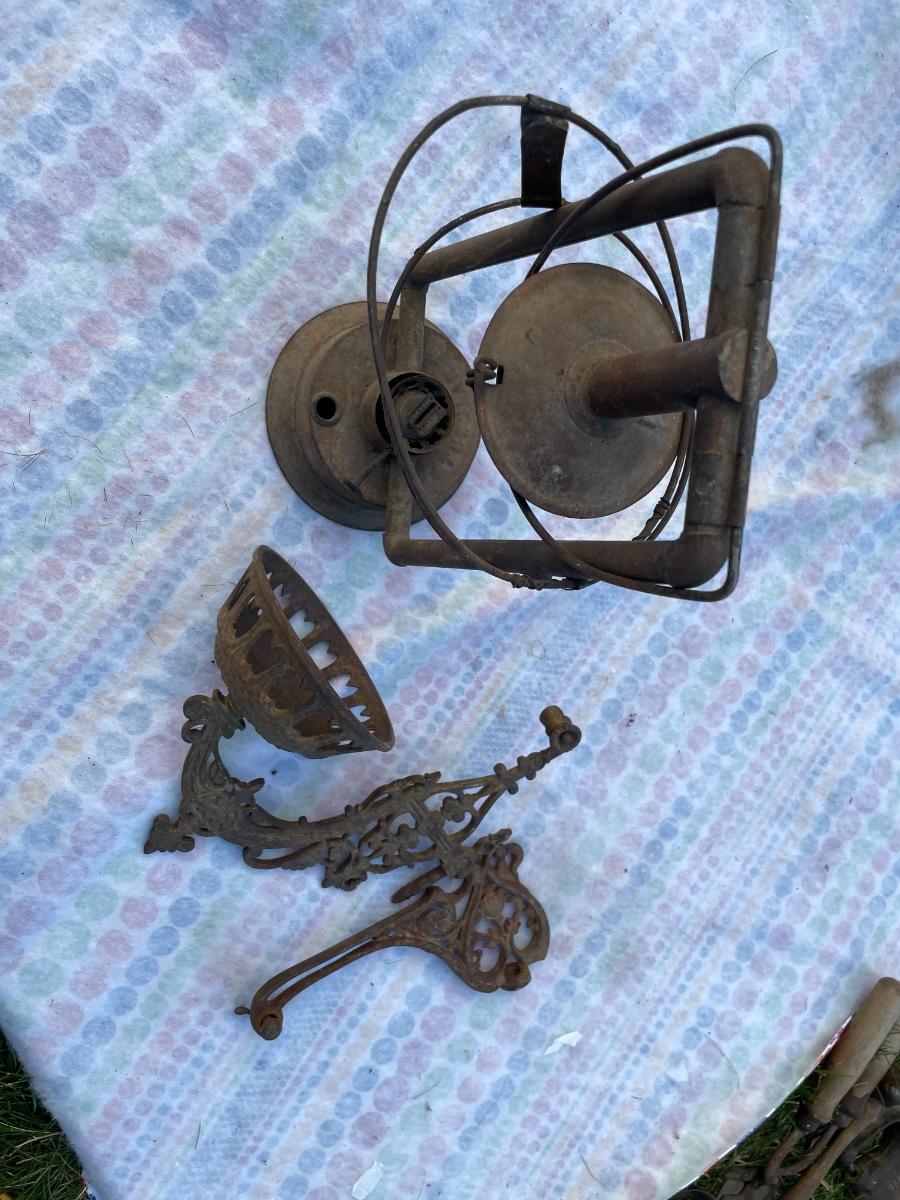 Vintage Oil lamp hangers