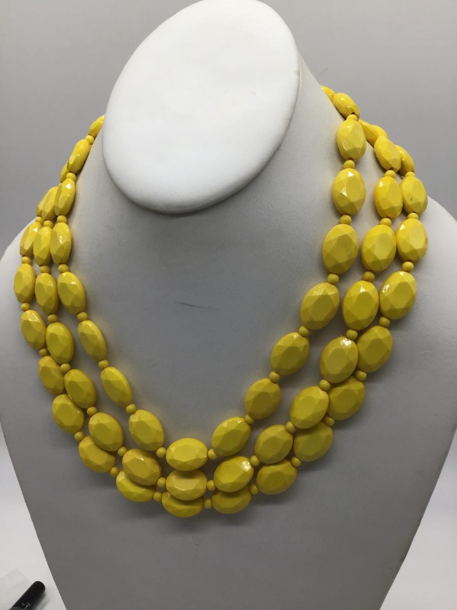 3Strand Yellow Fashion Necklace