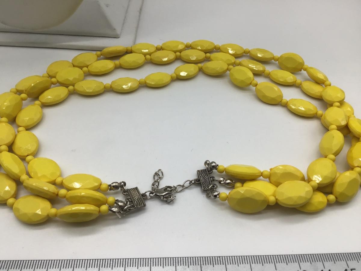 3Strand Yellow Fashion Necklace