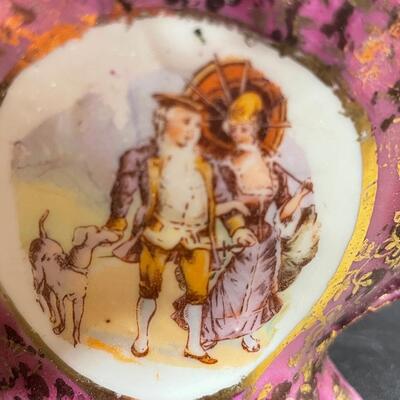 Antique Germany Hand Painted Basket