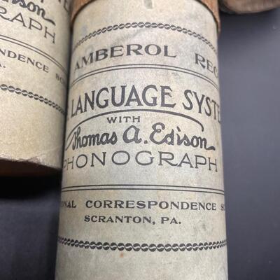 Antique Edison Blue Amberol Cylinder Record