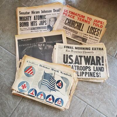 World War II - Newspaper Issues from the San Francisco Chronicle