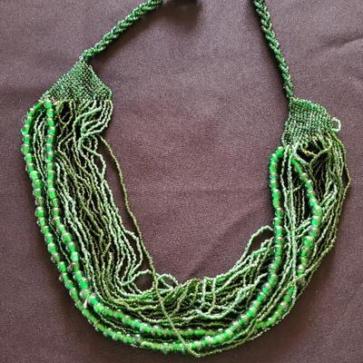 Green Beaded Necklace