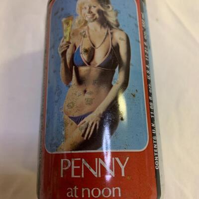 Tennents Lager Penny Series - 5 empty cans. Scottish beer cans