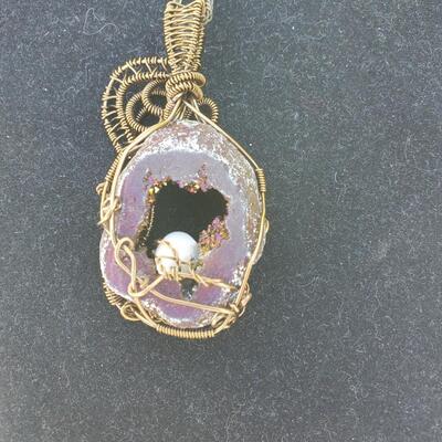 Amethyst Slice pendant