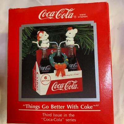 Coca Cola brand ornament â€œThings go better with Cokeâ€ - Coke brand ornament