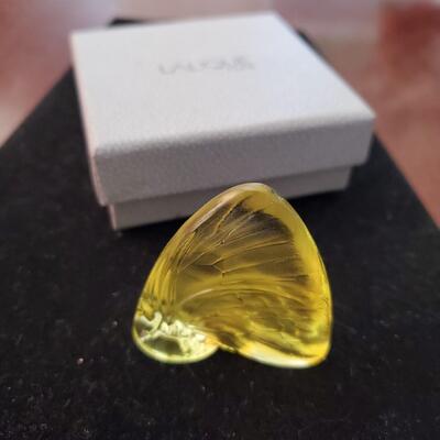 Lalique Yellow Butterfly Figure