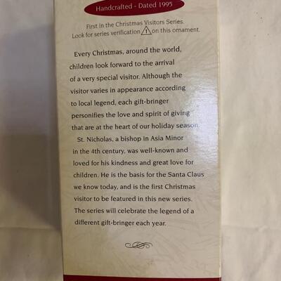 St. Nicholas Hallmark Keepsake Ornament Christmas Visitors New Collectorâ€™s Series