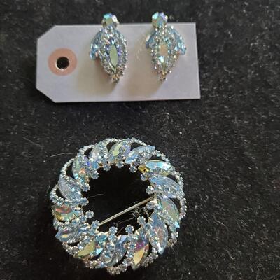 WEISS  Dressy blue rhinestone set