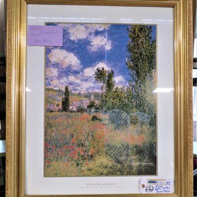 Claude Monet PATH ON THE ILE SAINT MARTIN Print Gold Frame 33