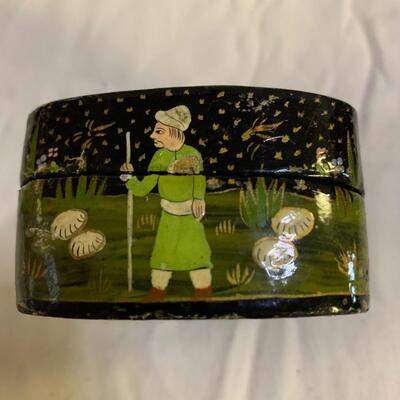 Trinket box - Jewelry box 3.5â€ wide approx  Pill box