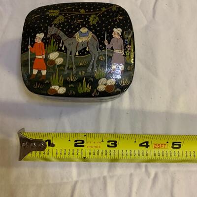 Trinket box - Jewelry box 3.5â€ wide approx  Pill box