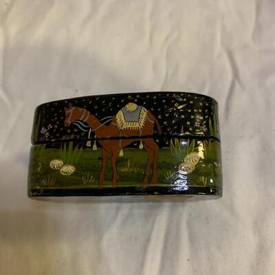Trinket box - Jewelry box 3.5â€ wide approx  Pill box