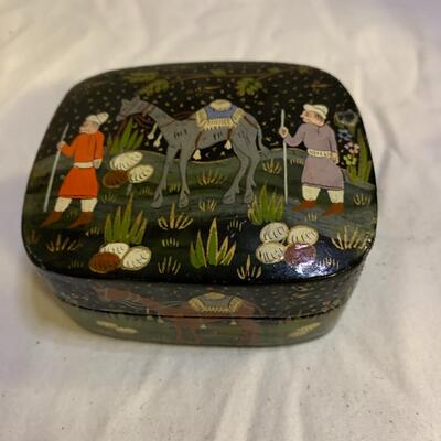 Trinket box - Jewelry box 3.5â€ wide approx  Pill box