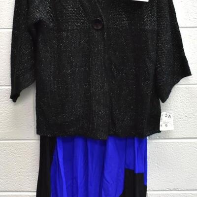 Long Black / Royal Blue Skirt