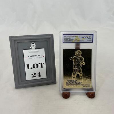 -24- FOOTBALL | 2000 FLEER Ultra 23KT Gold Tom Brady | Gem MT 10 | WCG