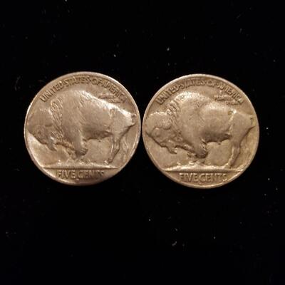 Buffalo Nickel 1916-D, 1918-D lot of 2 coins